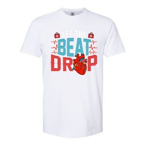 Rn Phrase Hospital Pvst Adenosine Let The Beat Drop Nurse Gift Softstyle CVC T-Shirt