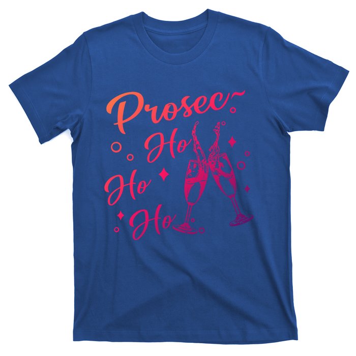 Retro Prosec Ho Ho Ho Funny Presecco Christmas Vacation Gift T-Shirt