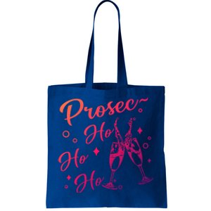 Retro Prosec Ho Ho Ho Funny Presecco Christmas Vacation Gift Tote Bag