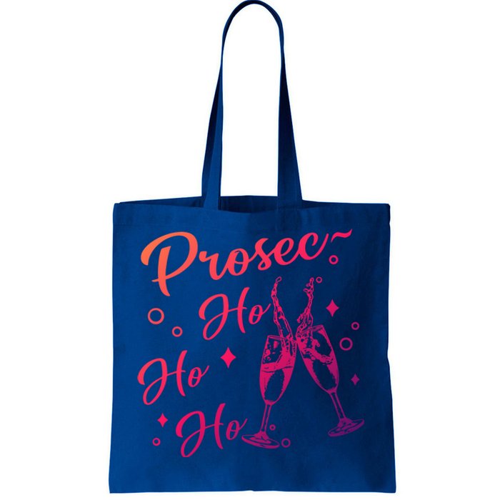 Retro Prosec Ho Ho Ho Funny Presecco Christmas Vacation Gift Tote Bag