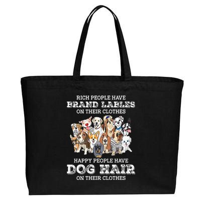 Rich People Have Brand Labels On Their Clothes Happy People Cotton Canvas Jumbo Tote