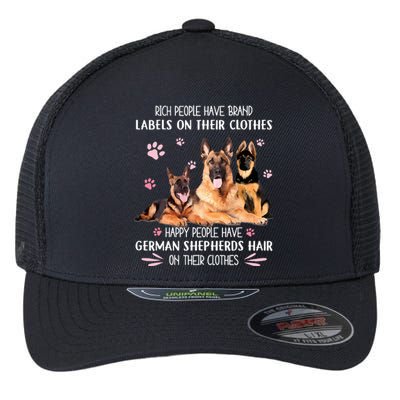 Rich People Have Brand Labels On Clothes German Shepherds Flexfit Unipanel Trucker Cap