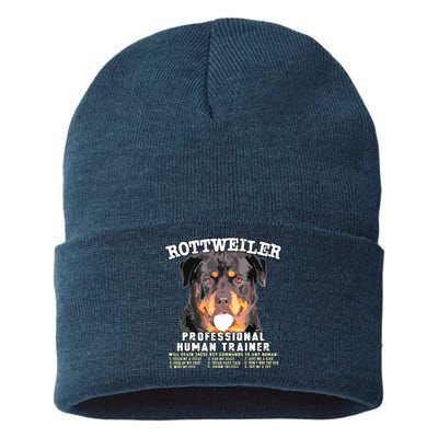 Rottweiler Professional Human Trainer Sustainable Knit Beanie