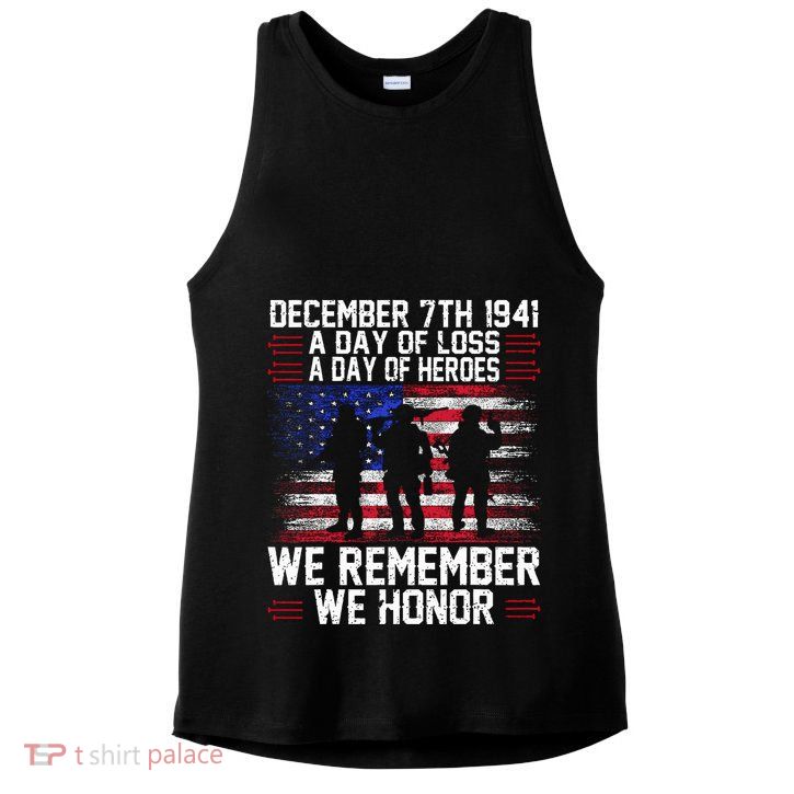 Remember Pearl Harbor 1941 Air Raid Plane Design Ladies PosiCharge Tri-Blend Wicking Tank