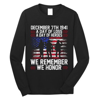 Remember Pearl Harbor 1941 Air Raid Plane Design Long Sleeve Shirt
