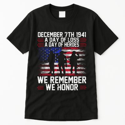 Remember Pearl Harbor 1941 Air Raid Plane Design Tall T-Shirt