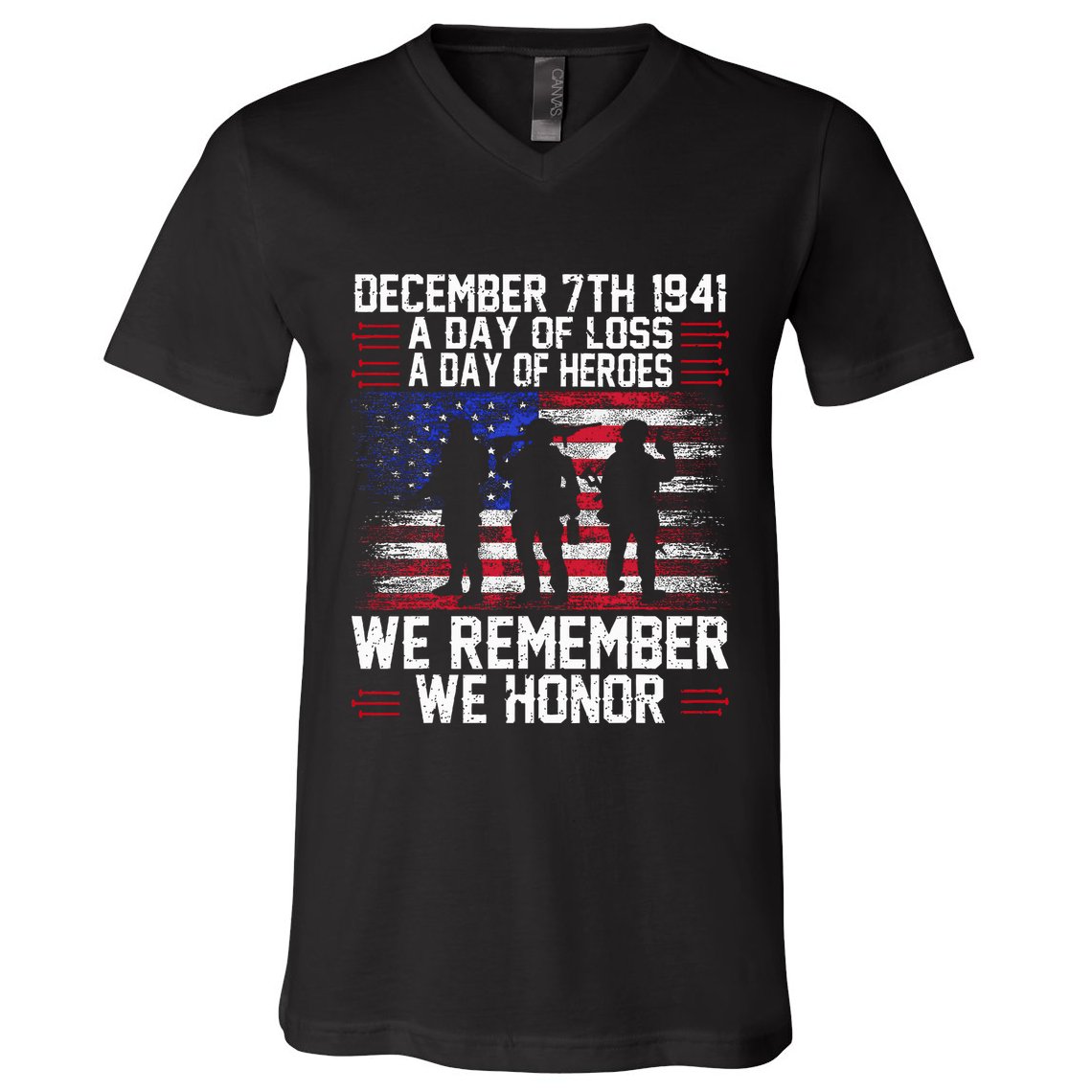 Remember Pearl Harbor 1941 Air Raid Plane Design V-Neck T-Shirt