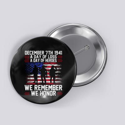 Remember Pearl Harbor 1941 Air Raid Plane Design Button