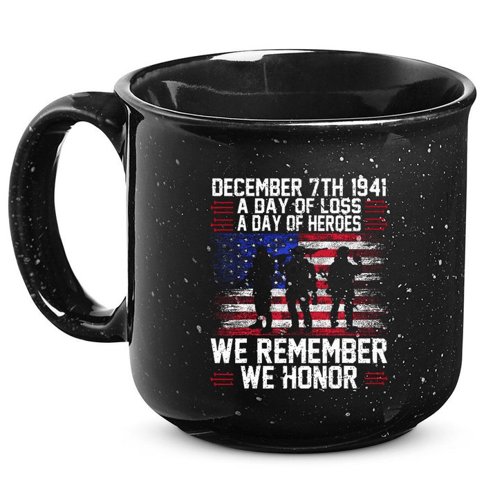 Remember Pearl Harbor 1941 Air Raid Plane Design 15oz Campfire Ceramic Mug