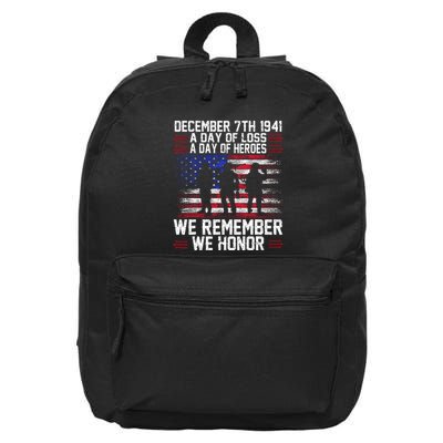 Remember Pearl Harbor 1941 Air Raid Plane Design 16 in Basic Backpack