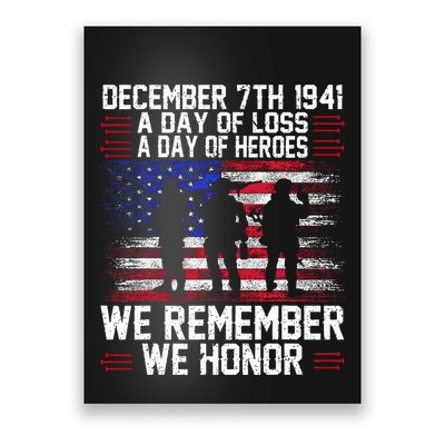 Remember Pearl Harbor 1941 Air Raid Plane Design Poster