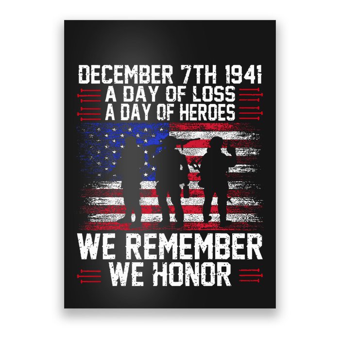 Remember Pearl Harbor 1941 Air Raid Plane Design Poster