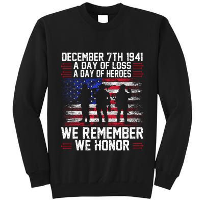 Remember Pearl Harbor 1941 Air Raid Plane Design Tall Sweatshirt