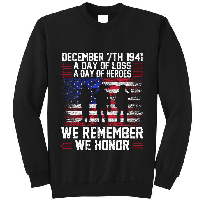 Remember Pearl Harbor 1941 Air Raid Plane Design Tall Sweatshirt