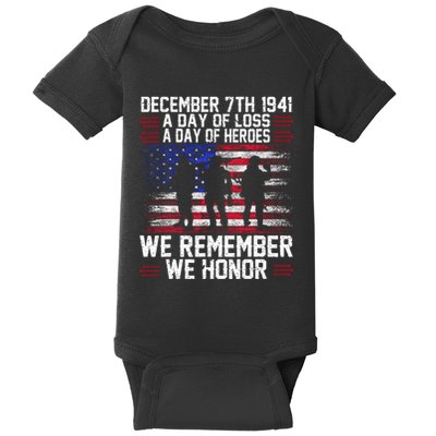 Remember Pearl Harbor 1941 Air Raid Plane Design Baby Bodysuit