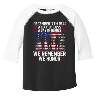 Remember Pearl Harbor 1941 Air Raid Plane Design Toddler Fine Jersey T-Shirt