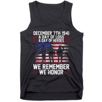 Remember Pearl Harbor 1941 Air Raid Plane Design Tank Top