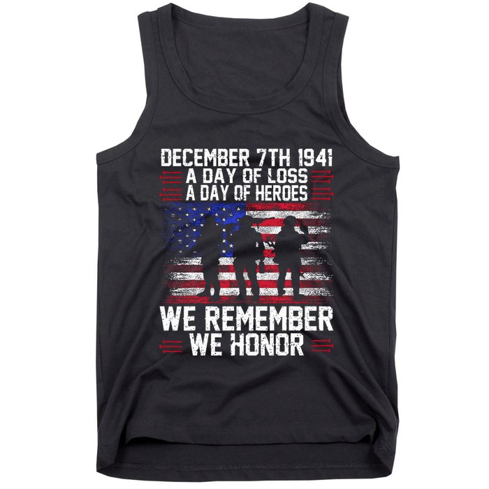 Remember Pearl Harbor 1941 Air Raid Plane Design Tank Top