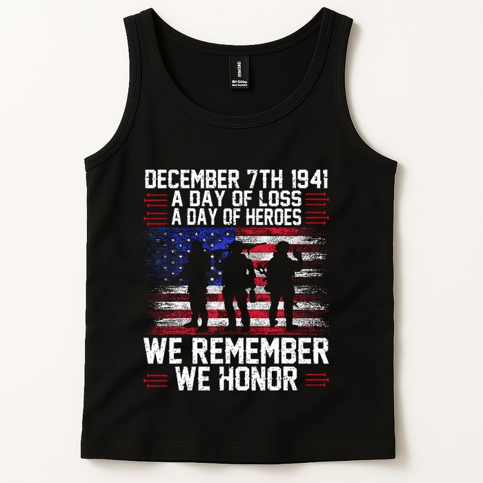 Remember Pearl Harbor 1941 Air Raid Plane Design Tank Top