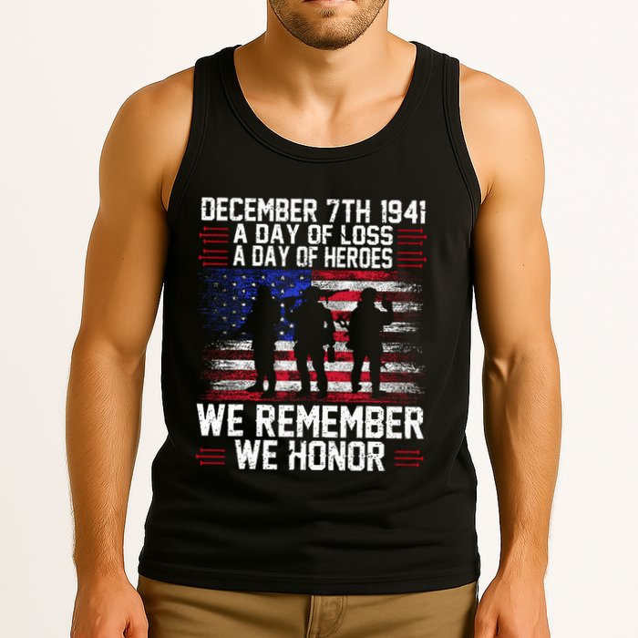 Remember Pearl Harbor 1941 Air Raid Plane Design Tank Top