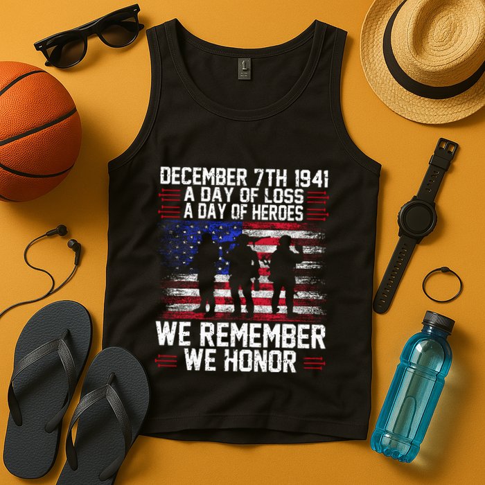 Remember Pearl Harbor 1941 Air Raid Plane Design Tank Top