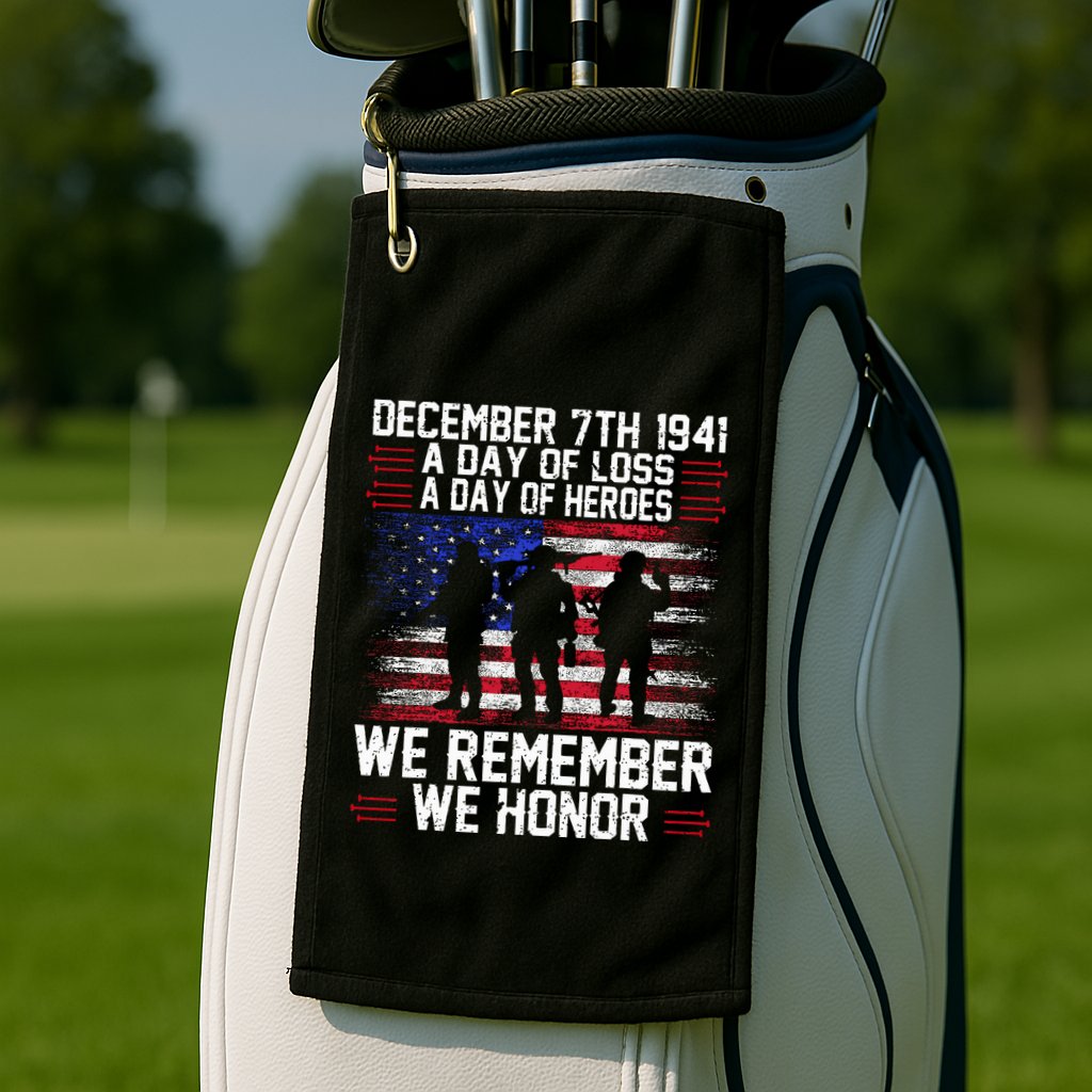 Remember Pearl Harbor 1941 Air Raid Plane Design Golf Towel
