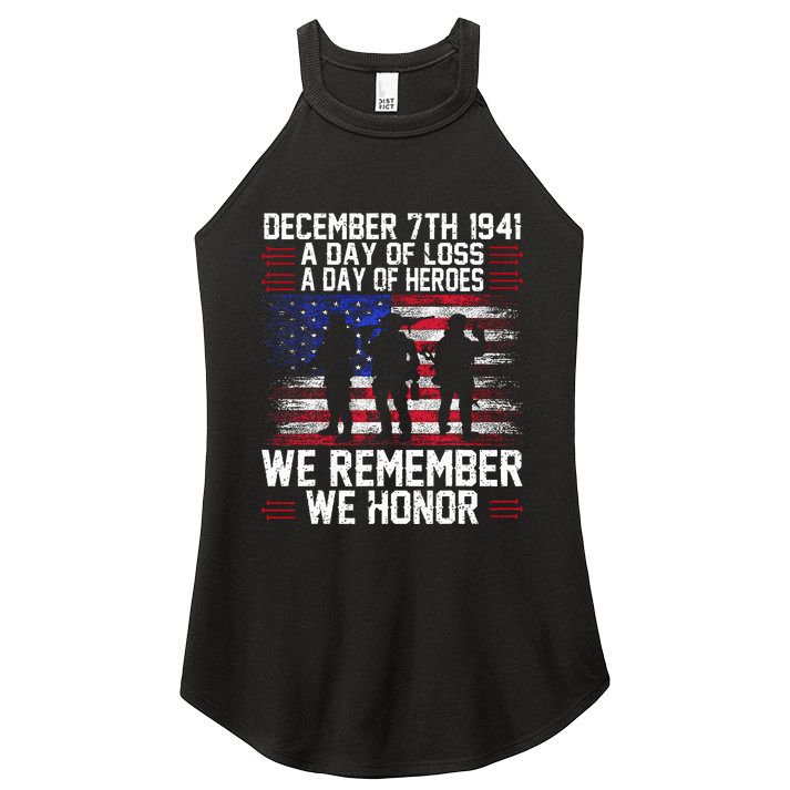 Remember Pearl Harbor 1941 Air Raid Plane Design Women's Perfect Tri Rocker Tank