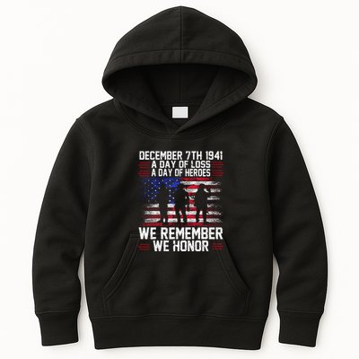 Remember Pearl Harbor 1941 Air Raid Plane Design Kids Hoodie