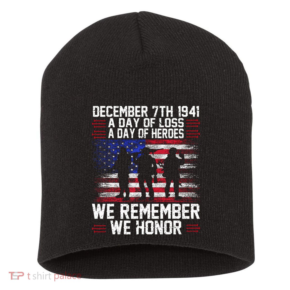 Remember Pearl Harbor 1941 Air Raid Plane Design Short Acrylic Beanie