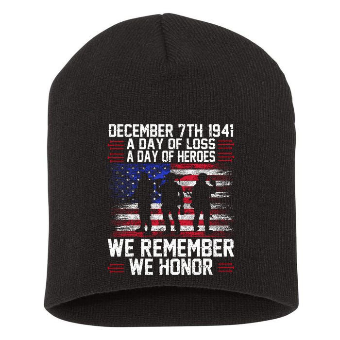 Remember Pearl Harbor 1941 Air Raid Plane Design Short Acrylic Beanie