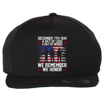 Remember Pearl Harbor 1941 Air Raid Plane Design Wool Snapback Cap