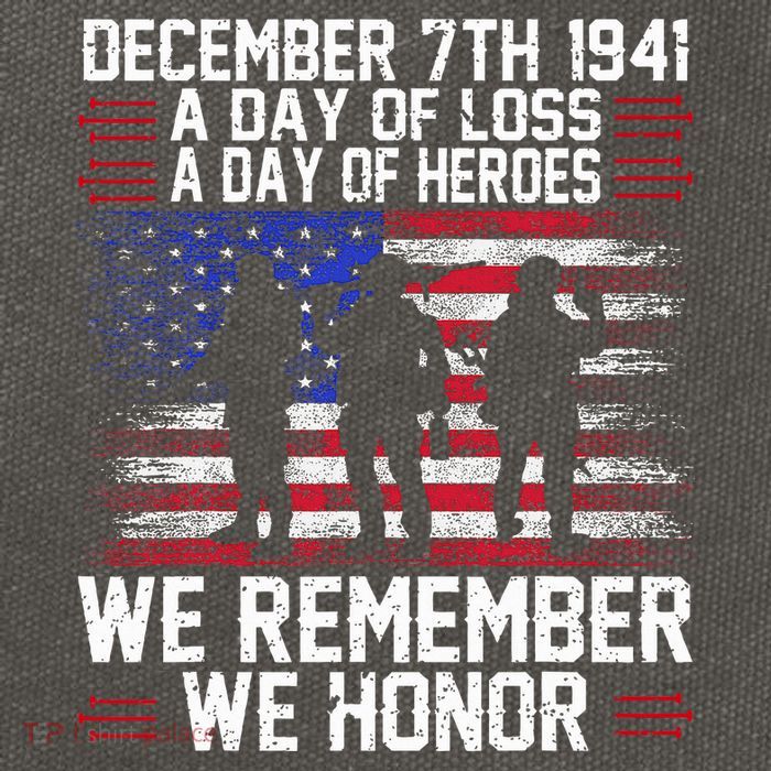 Remember Pearl Harbor 1941 Air Raid Plane Design Cotton Canvas Backpack