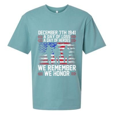 Remember Pearl Harbor 1941 Air Raid Plane Design Sueded Cloud Jersey T-Shirt