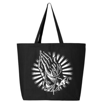 Rosary Praying Hands Believe Faith Jesus Christian 25L Jumbo Tote