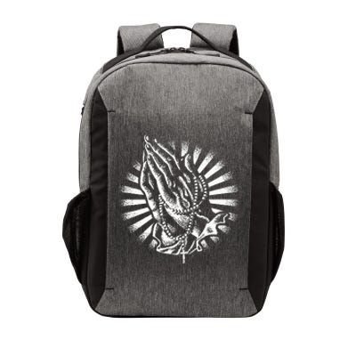 Rosary Praying Hands Believe Faith Jesus Christian Vector Backpack