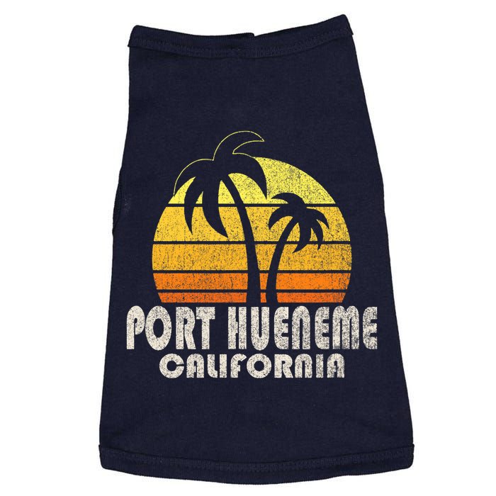 Retro Port Hueneme CA Beach Vacation Doggie Tank