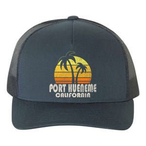 Retro Port Hueneme CA Beach Vacation Yupoong Adult 5-Panel Trucker Hat