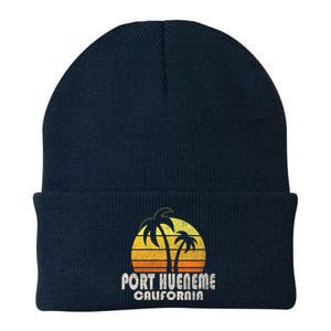 Retro Port Hueneme CA Beach Vacation Knit Cap Winter Beanie