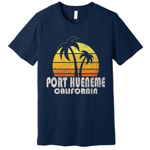 Retro Port Hueneme CA Beach Vacation Premium T-Shirt