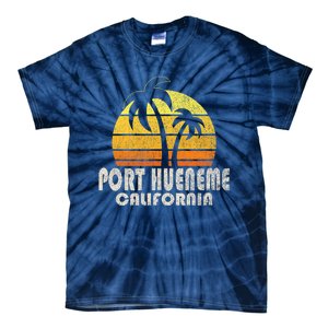 Retro Port Hueneme CA Beach Vacation Tie-Dye T-Shirt