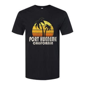 Retro Port Hueneme CA Beach Vacation Softstyle CVC T-Shirt