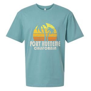 Retro Port Hueneme CA Beach Vacation Sueded Cloud Jersey T-Shirt