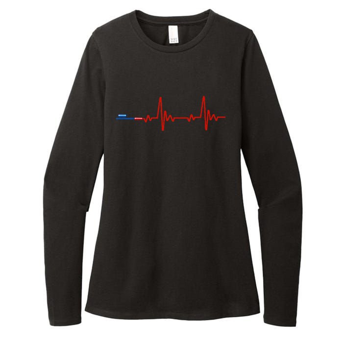 Red Pill Heartbeat Conservative Republican Election Womens CVC Long Sleeve Shirt