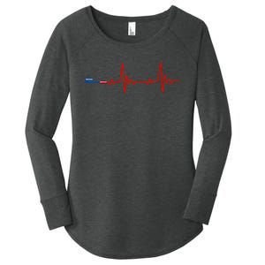 Red Pill Heartbeat Conservative Republican Election Women's Perfect Tri Tunic Long Sleeve Shirt