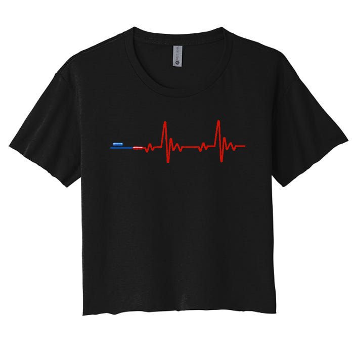 Red Pill Heartbeat Conservative Republican Election Women's Crop Top Tee