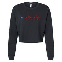 Red Pill Heartbeat Conservative Republican Election Cropped Pullover Crew