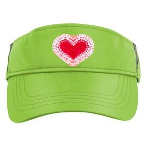 Red & Pink Heart Tie Dye Valentines Day Adult Drive Performance Visor