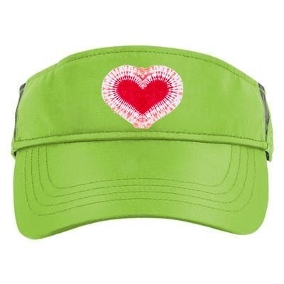 Red & Pink Heart Tie Dye Valentines Day Adult Drive Performance Visor