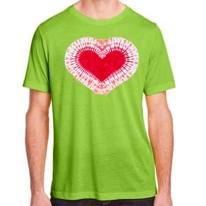 Red & Pink Heart Tie Dye Valentines Day Adult ChromaSoft Performance T-Shirt