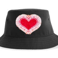 Red & Pink Heart Tie Dye Valentines Day Sustainable Bucket Hat